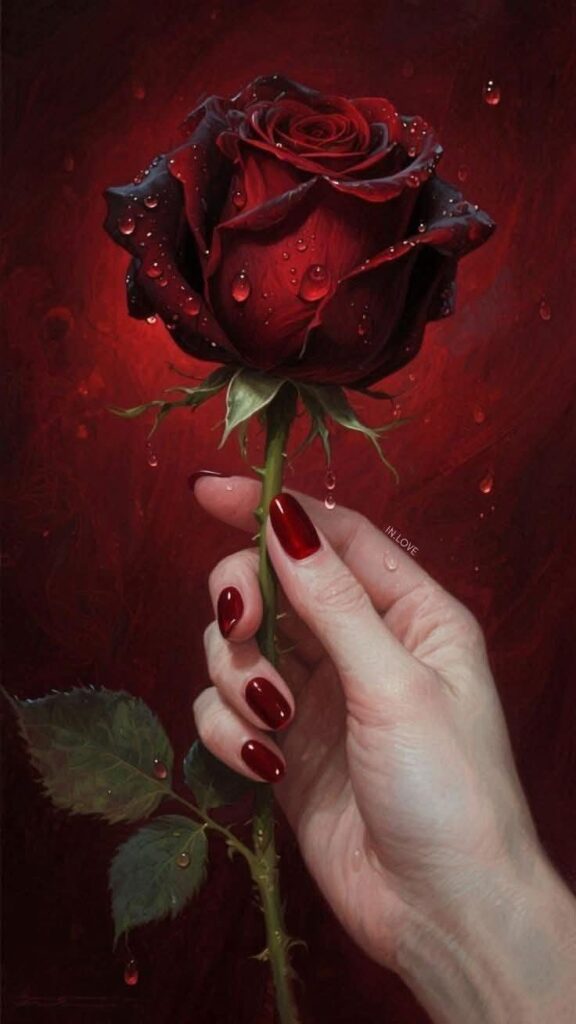 Timeless rose flower PFP with clean botanical composition