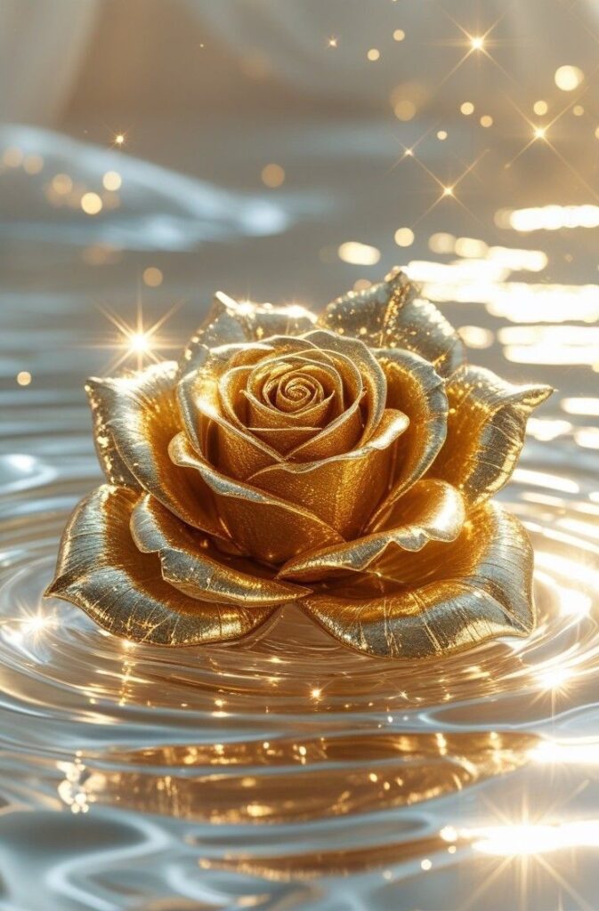 Rose gold PFP with metallic pink texture and modern luxury aesthetic