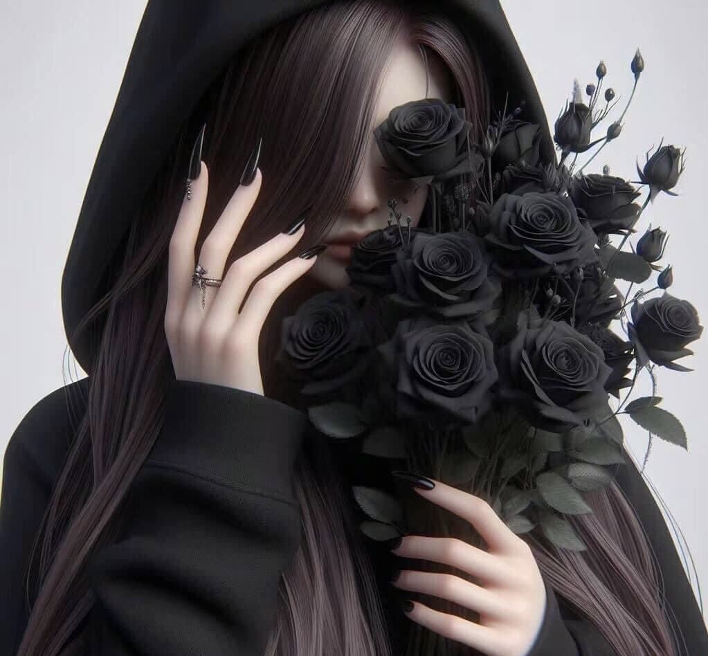 Black rose PFP with dark background and cinematic contrast