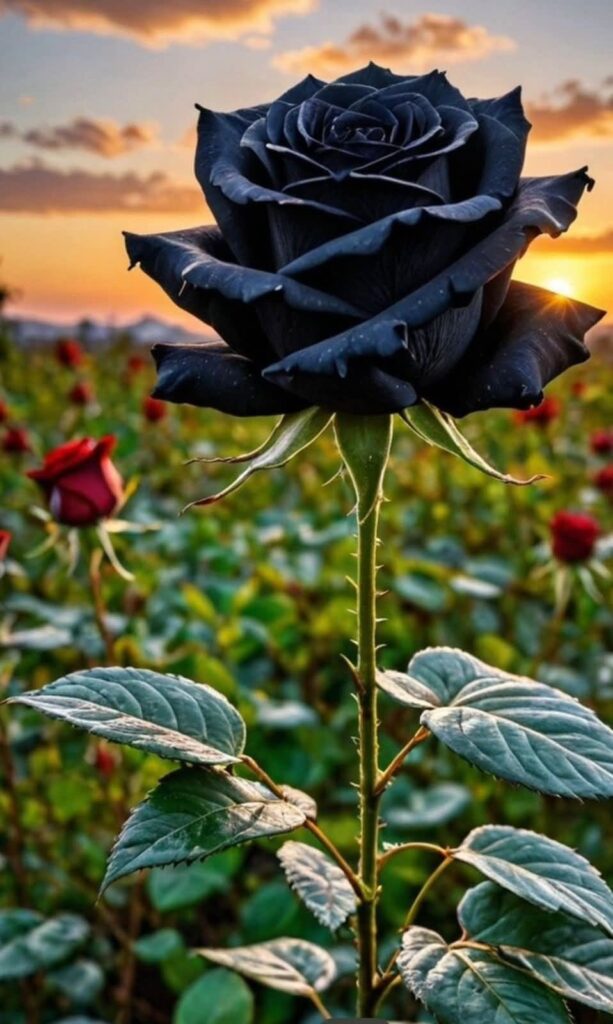 Dark rose profile picture with moody shadowed petals