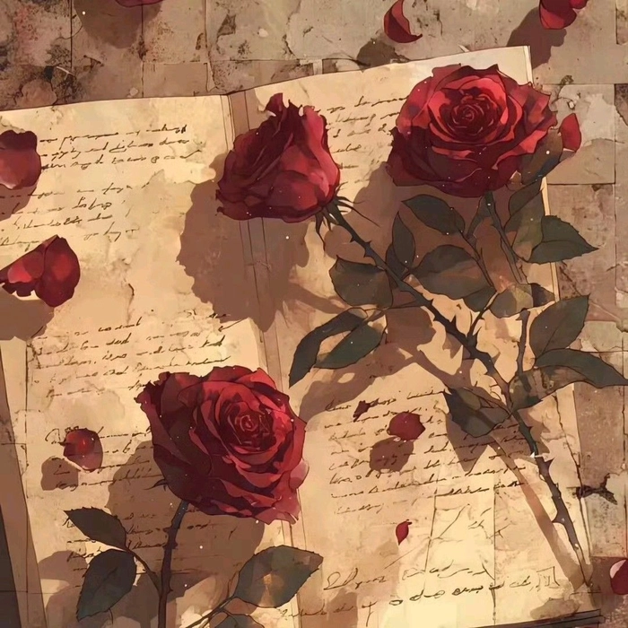 BP rose profile picture with elegant portrait and stylized rose petal design