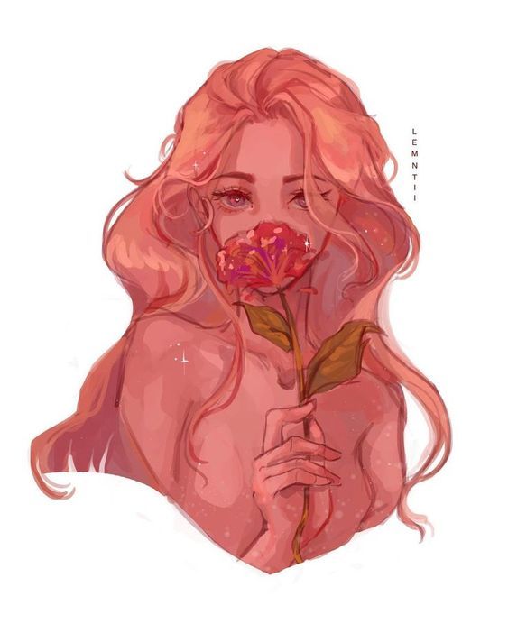 Rose quartz avatar with crystal and floral hybrid imagery and calming color palette
