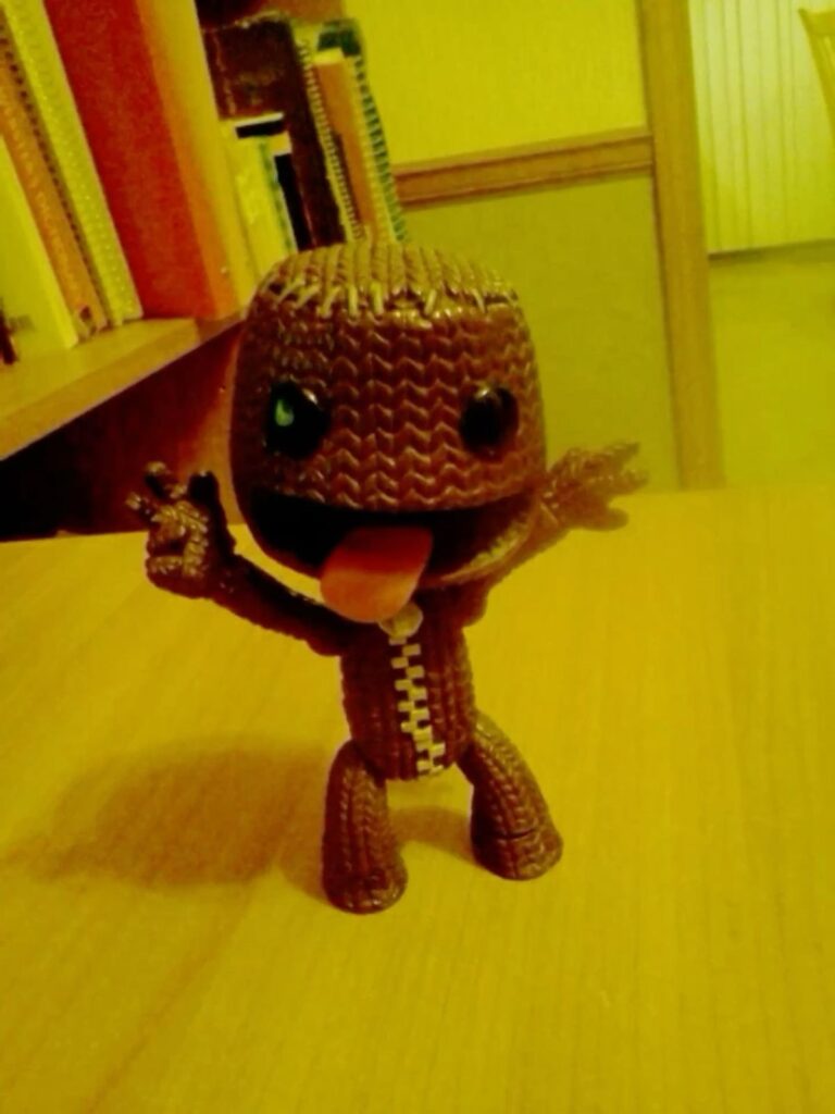 Sackboy meme PFP with exaggerated expression and funny visual edit
