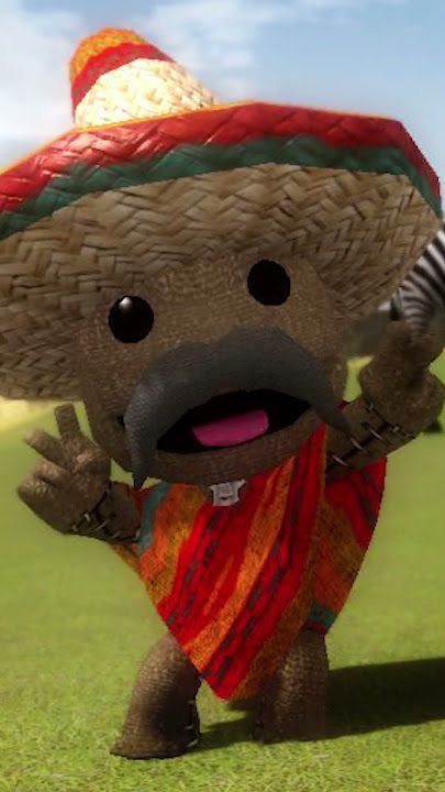 Dinosaur Sackboy PFP with bright green dino suit and fun adventurous vibe