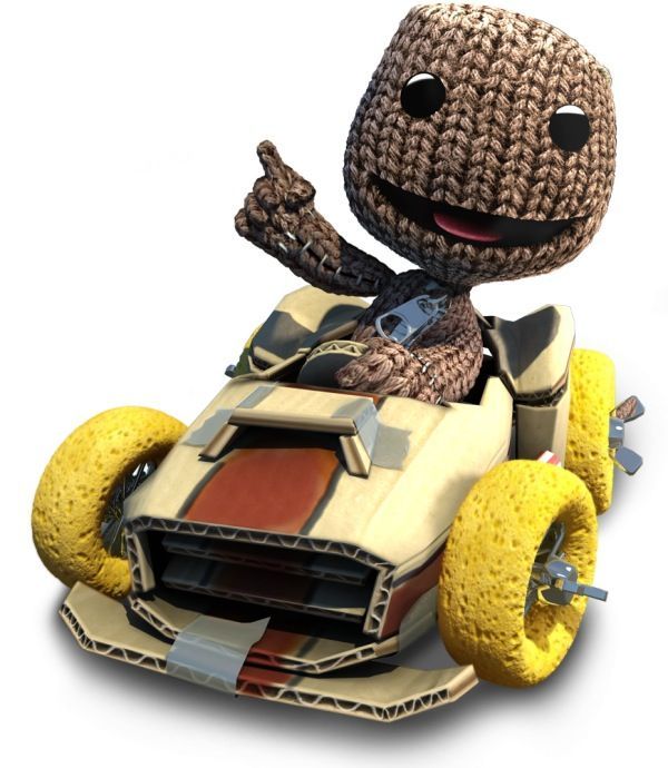 Sackboy gangster PFP with dark filter sunglasses and urban styling