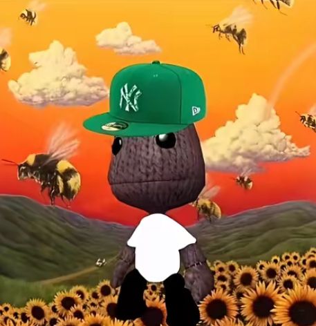 Tyler the Creator inspired Sackboy PFP with bold colors and artistic composition