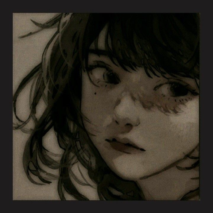 Sad aesthetic Pinterest PFP with cohesive visual mood and gentle color harmony