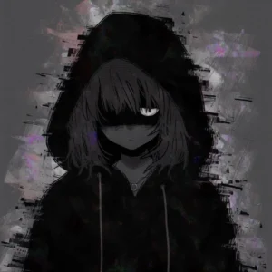 Sad anime girl PFP with soft pastel tones and distant gaze