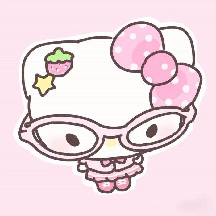 Sanrio Kuromi PFP with bold contrast between dark tones and soft mascot shape