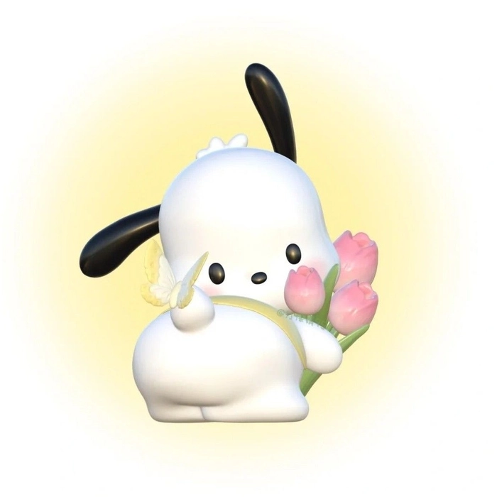 Sanrio matching PFP pair with shared background color and mirrored character placement