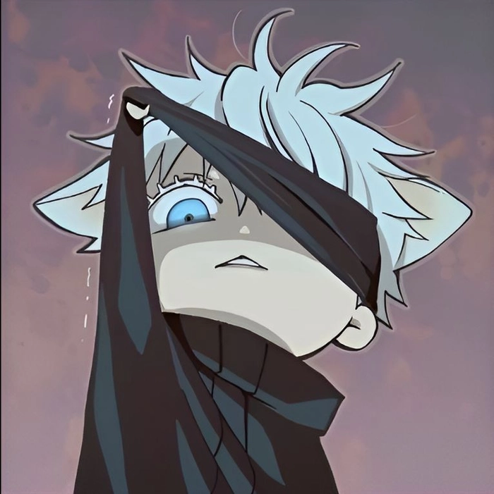Gojo Discord profile picture with simplified background and high clarity