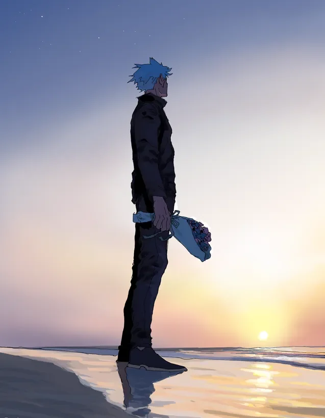 Satoru Gojo fanart PFP with creative artistic interpretation