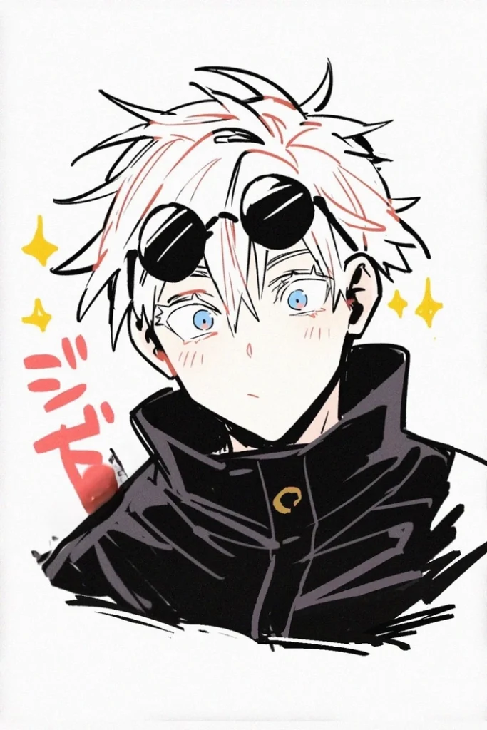 Funny Satoru Gojo PFP with exaggerated expression or meme edit