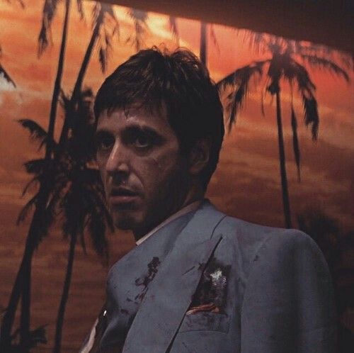 Scarface PFP Pinterest style with soft grain and warm vintage filter