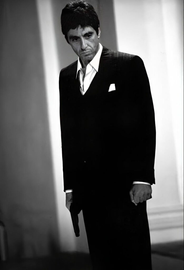 Curated Scarface PFP with warm nostalgic color grading for Pinterest aesthetic