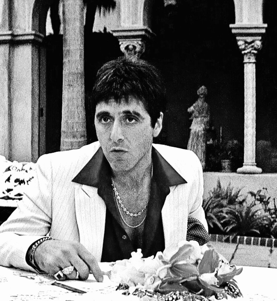 Scarface PFP PS5 with dark lighting and bold portrait for PlayStation profile