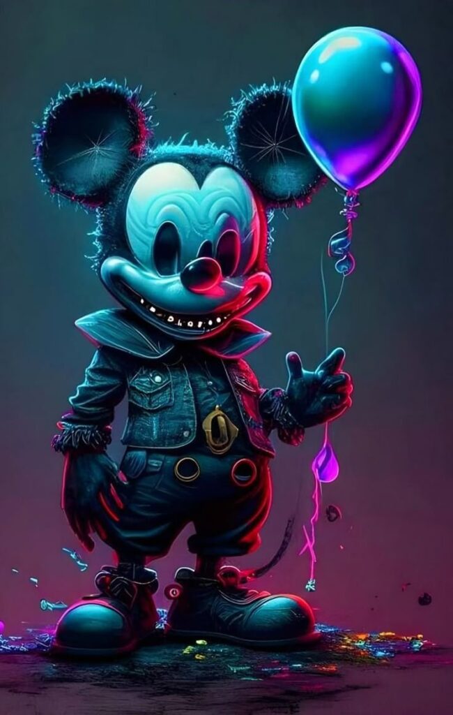 Scary Mickey Mouse PFP 2026 glitch effect horror