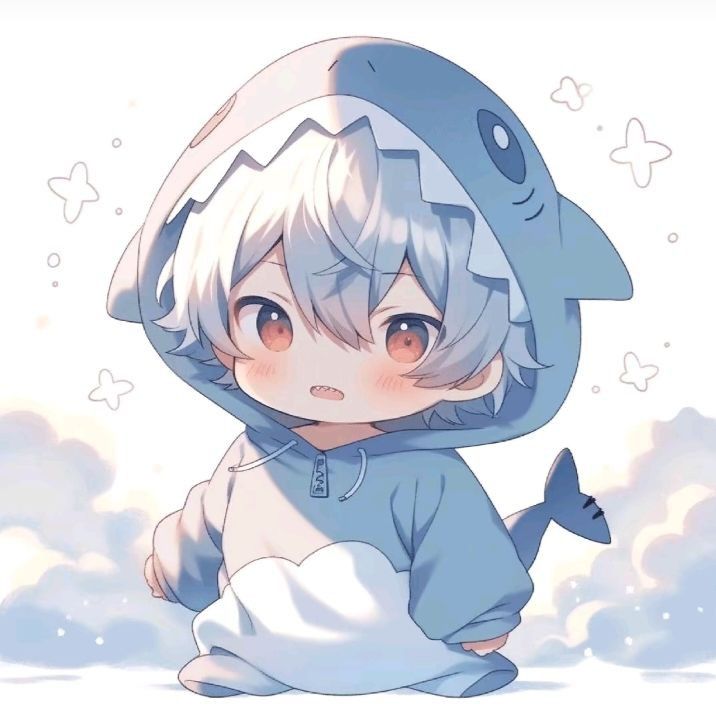 cinematic shark pfp with glowing water and moody aesthetic edit