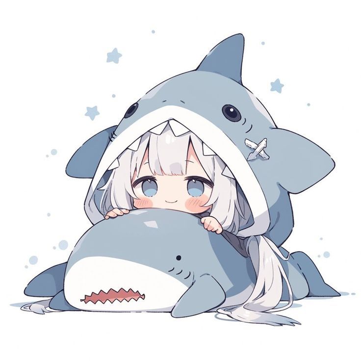 Discord shark pfp with bold contrast and strong readability at small sizes