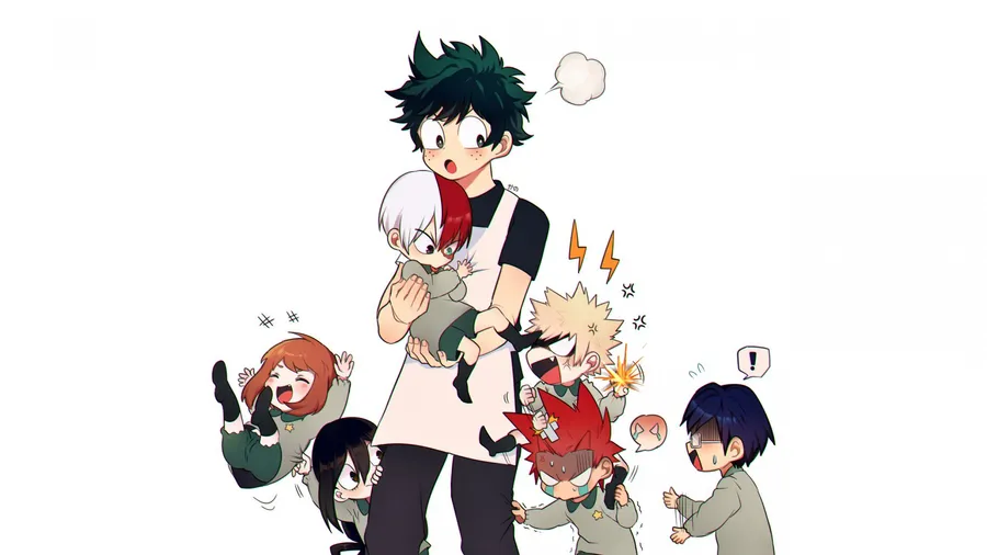 Shoto Todoroki chibi PFP with big eyes and small body