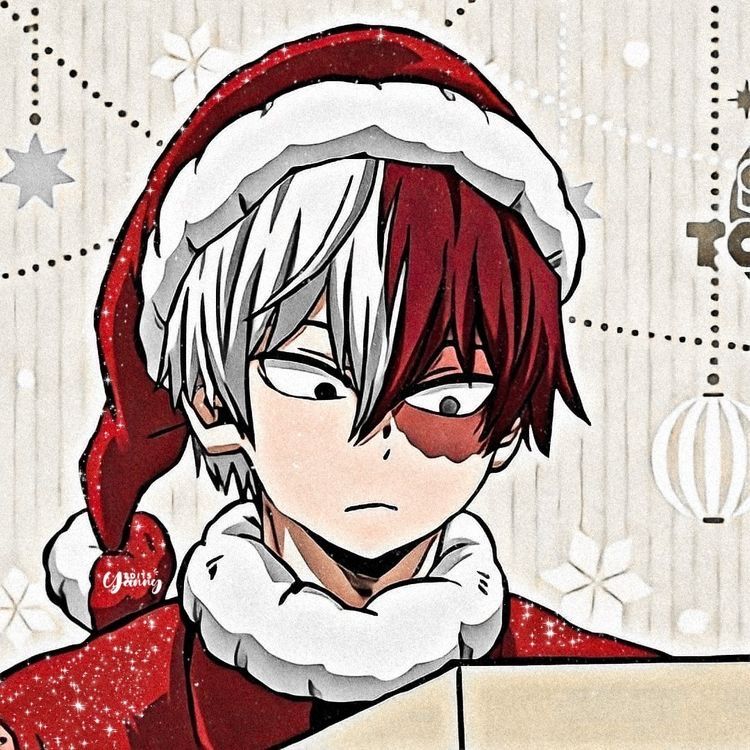 Shoto Todoroki Christmas profile picture cozy holiday vibe
