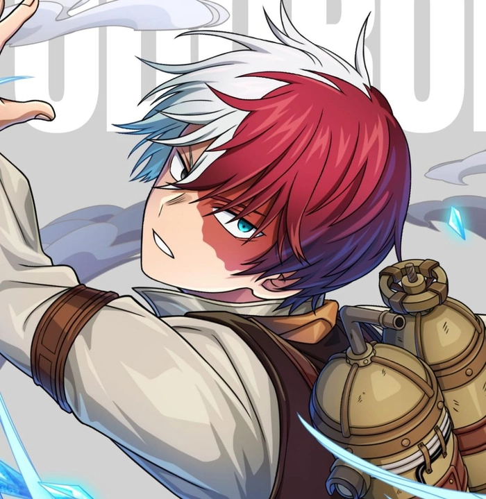 Shoto Todoroki cute PFP with soft pastel tones