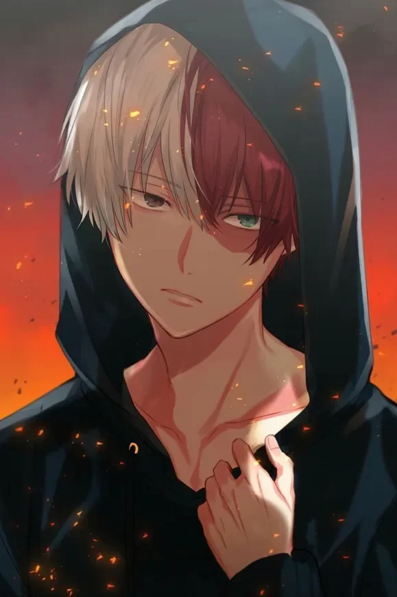 Todoroki PFP clean portrait with balanced lighting