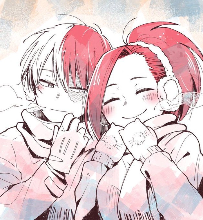 Todoroki 4K PFP with vivid fire and ice contrast