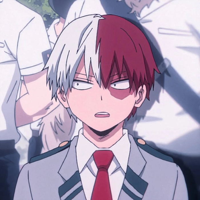 Shoto Todoroki creative PFP idea with color grading