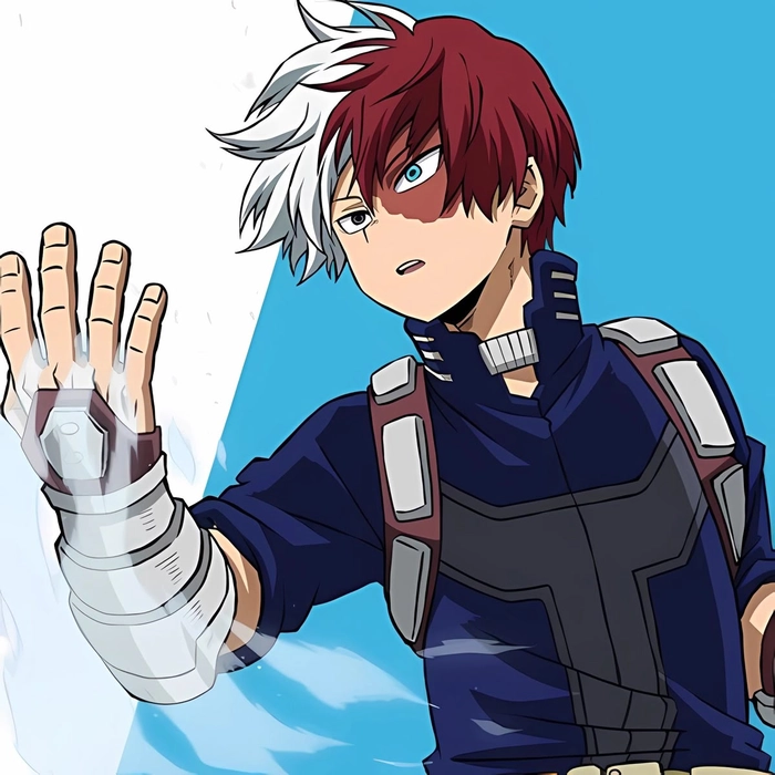 Cute Todoroki picture with blush and soft shading