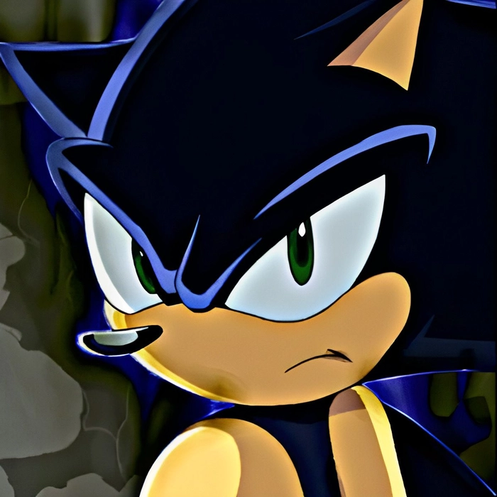 Sonic PFP cute version with gentle expression and pastel color palette