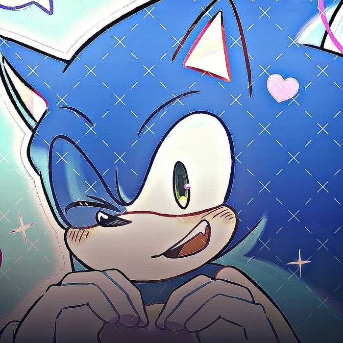 Sonic PFP Pinterest style with clean background and balanced composition