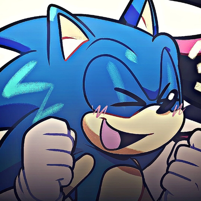 Pinterest-aesthetic Sonic PFP with pastel backdrop and centered framing