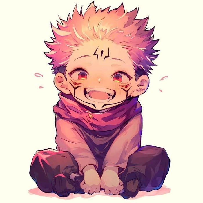Raw manga panel PFP of Sukuna possessing Megumi