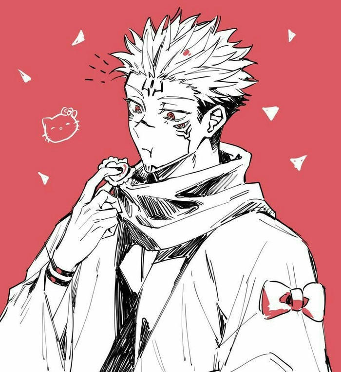 Raw Sukuna manga profile picture with high contrast ink strokes