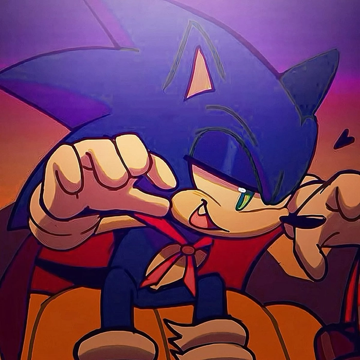 Super Sonic PFP with golden aura and radiant energy transformation
