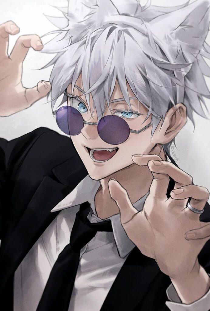 Young Gojo PFP with nostalgic student-era character aesthetic