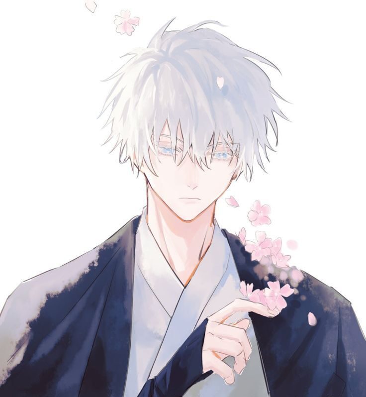 Younger Gojo character design PFP with innocence and confidence