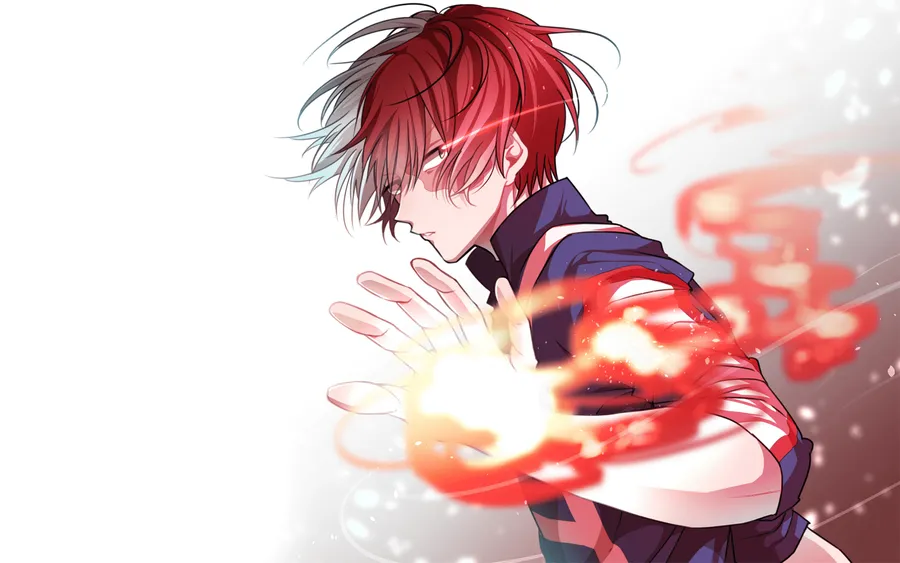 Todoroki wallpaper picture with fire and ice atmosphere