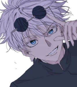 Aesthetic Satoru Gojo PFP with soft blue tones and cinematic lighting
