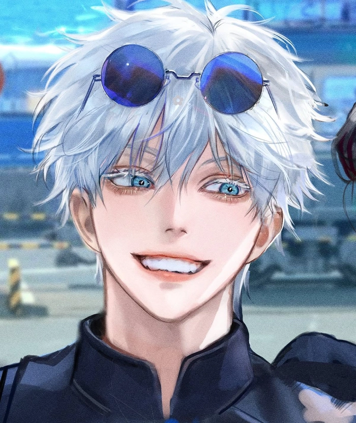 Soft aesthetic Satoru Gojo PFP with dreamy lighting