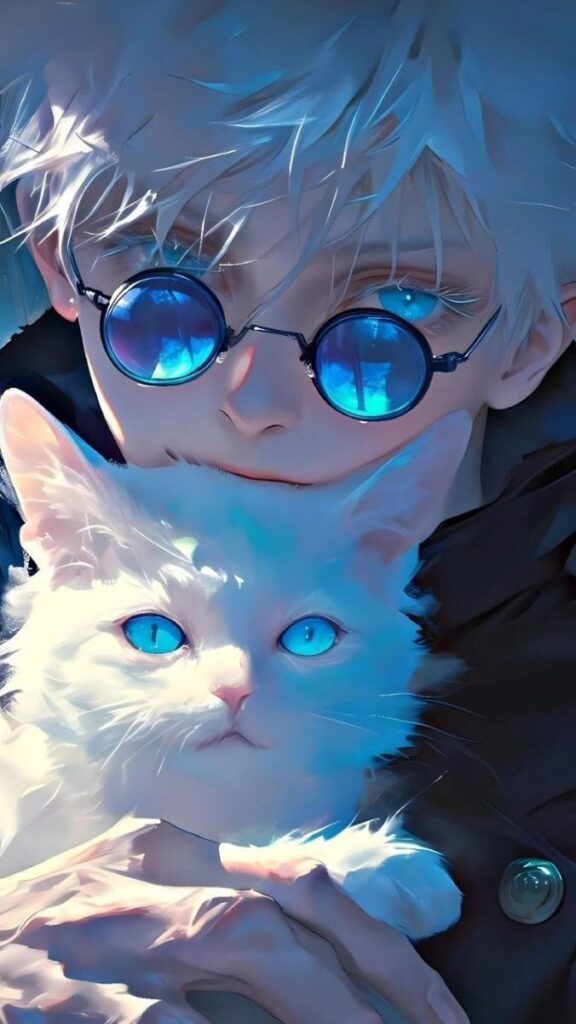 Aesthetic Gojo avatar with light shadow contrast