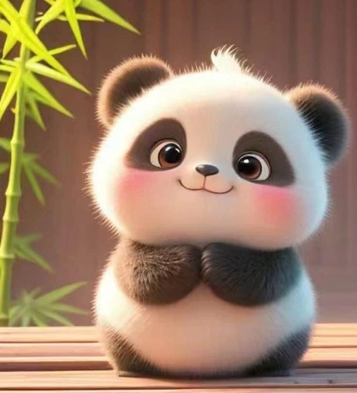 Soft gradient aesthetic panda PFP with dreamy pastel lighting