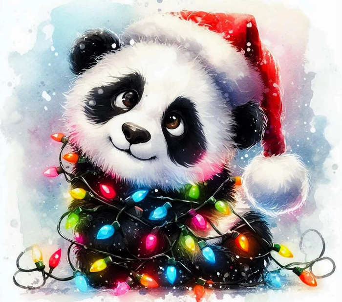 Aesthetic panda profile picture with muted tones and cinematic feel