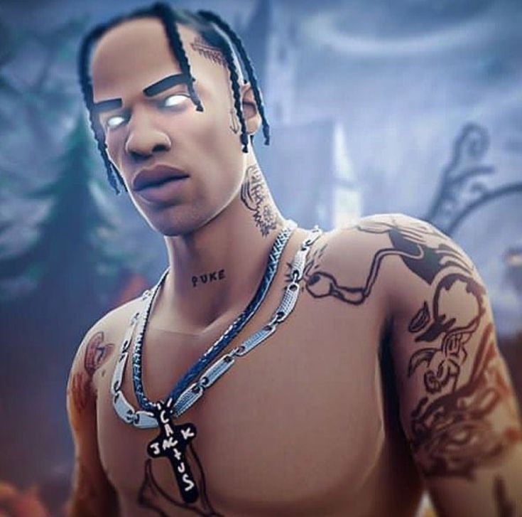 Travis Scott Fortnite in-game concert skin profile picture
