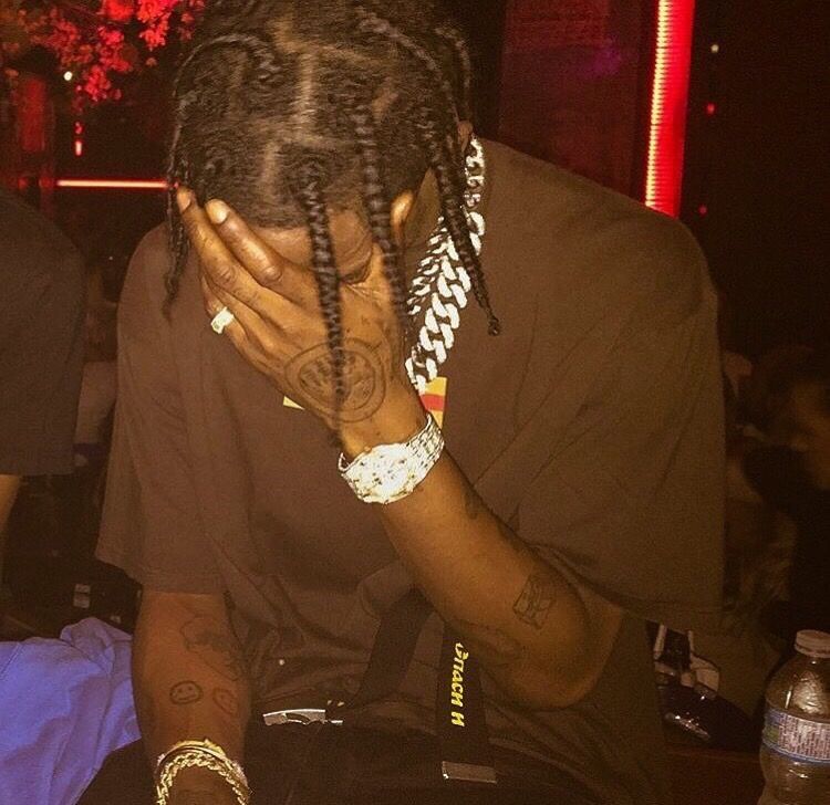 Travis Scott Pinterest aesthetic PFP with soft pastel tones