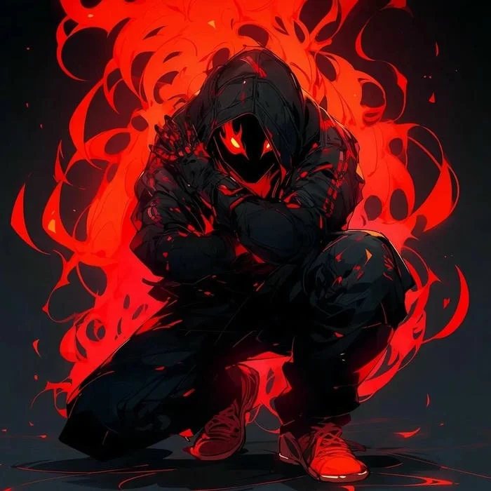 Tuff anime PFP optimized for Discord with high contrast silhouette