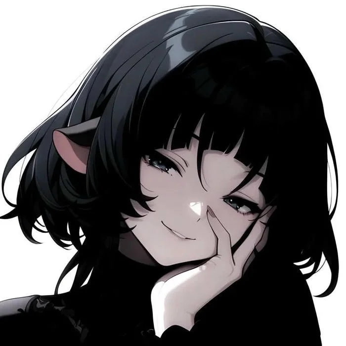 Elegant black anime PFP projecting mystery and authority