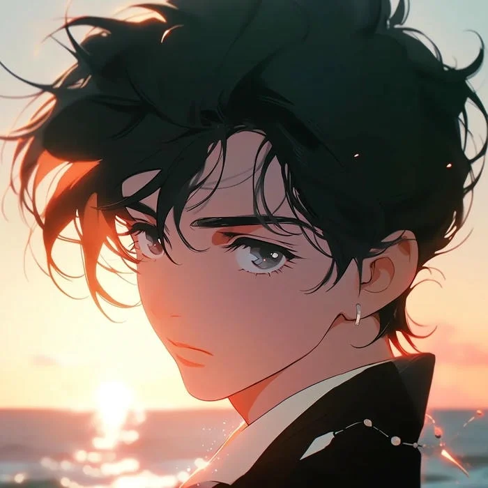 Bold tuff anime PFP with commanding eye contact and dominant posture