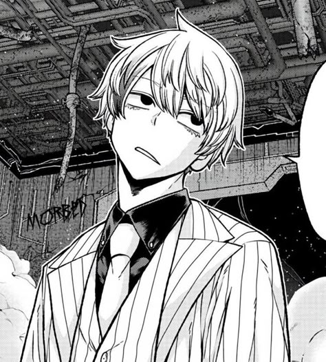 Classic manga art tuff anime avatar with ink texture and dramatic angle